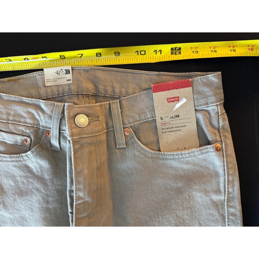 Levis 511 Slim Fit Mens Jeans 29x30 Khaki Grey Stretch Denim 045115878 NWT - Picture 8 of 15